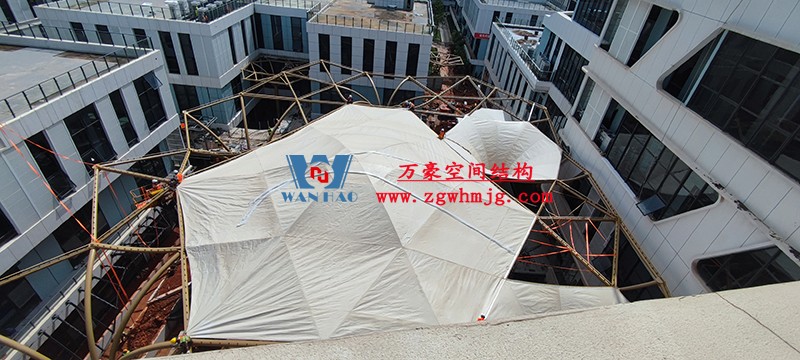 中國東盟特色商品匯聚中心膜鋼構工程完工
