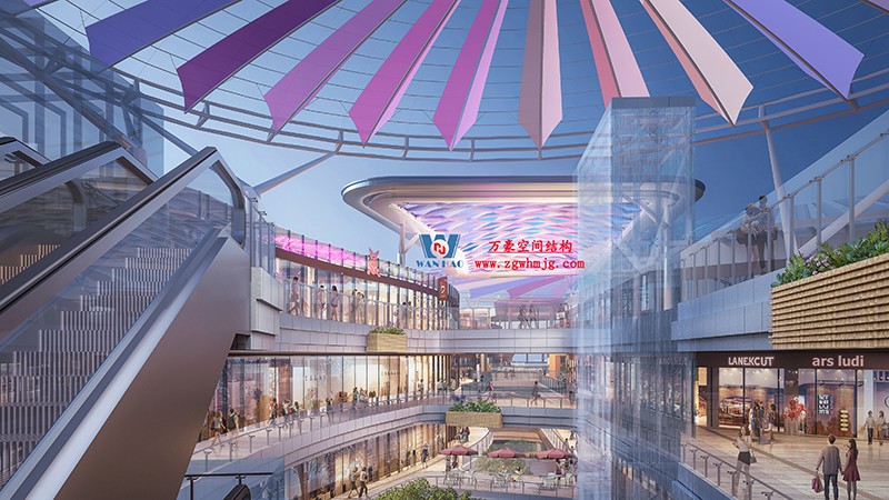 明宇廣場6號地塊商業(yè)（萬達(dá)廣場）改造項目鋼膜結(jié)構(gòu)ETFE膜結(jié)構(gòu)蓋頂天幕項目