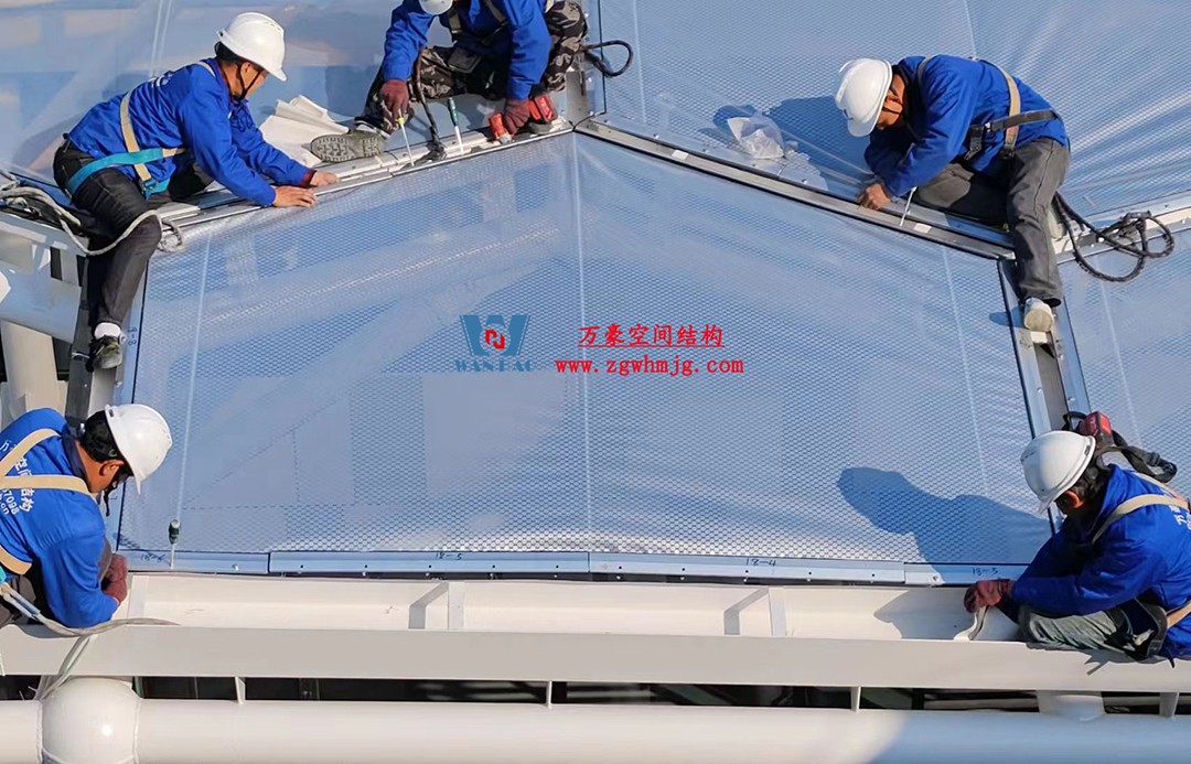 已完工，這個ETFE氣枕商業(yè)天幕閃亮登場！